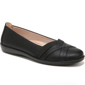 Life Stride Northern Ballet Flat Slip-On Black Shoe